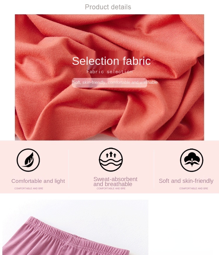 Summer Girls Pants Leggings Modal Cotton Bottoms Knee Medium-length Pants Solid Color Ruffles Legging for Kids Clothes 3-10 Year