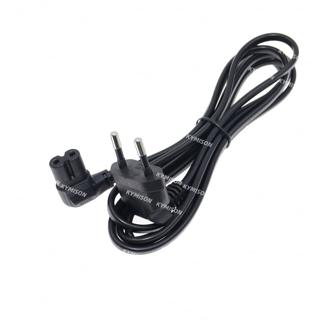 EU Schuko CEE7/16 to IEC320 C7 Angle Converter Angle Extension Cable for Samsung Philips Sony LED TV Figure8 AC Power Cord