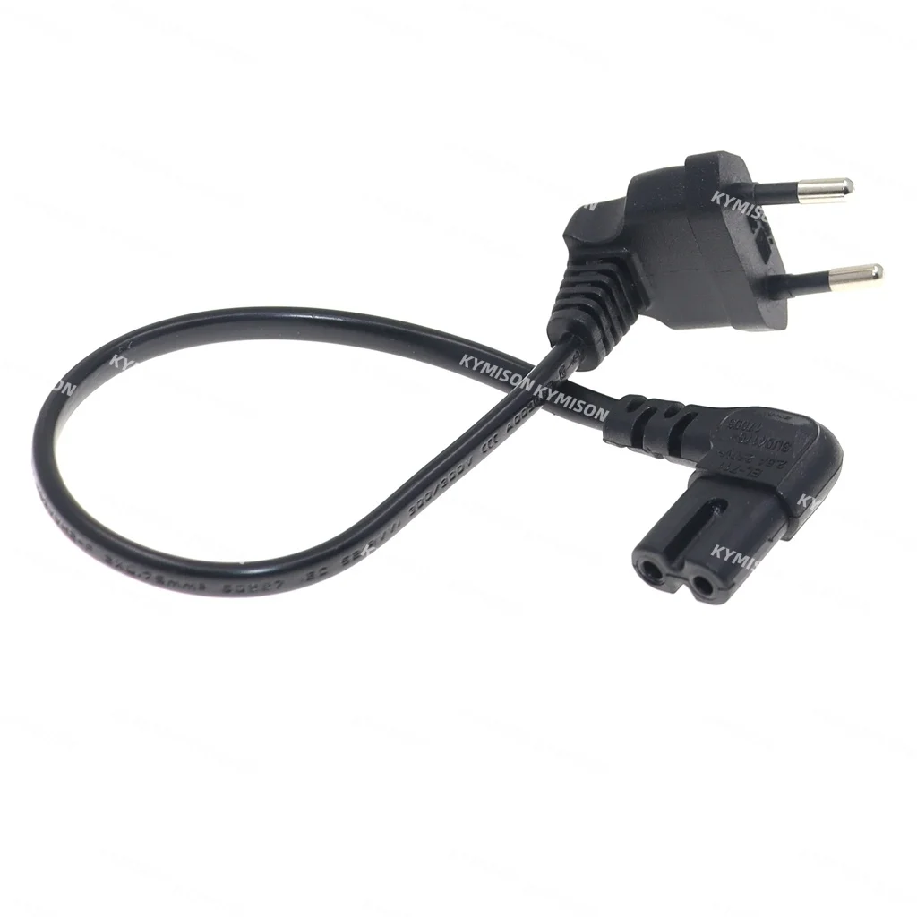 EU Schuko CEE7/16 to IEC320 C7 Angle Converter Angle Extension Cable for Samsung Philips Sony LED TV Figure8 AC Power Cord