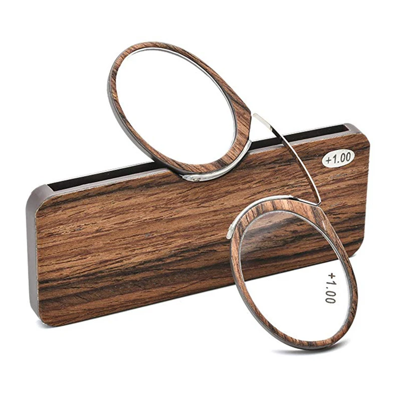 NONOR Men Women Magnifying Nose Clip Portable No Arm Reading Glasses TR90 Ultralight With Box +1.0+1.5 To +3.0
