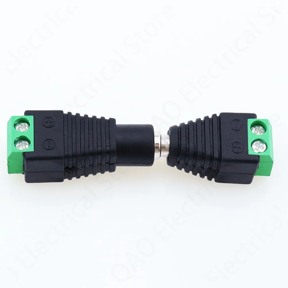 1 sets Male + Female 12V 2.1x5.5MM DC Power Jack Plug Audio AUX free welding socket Connector