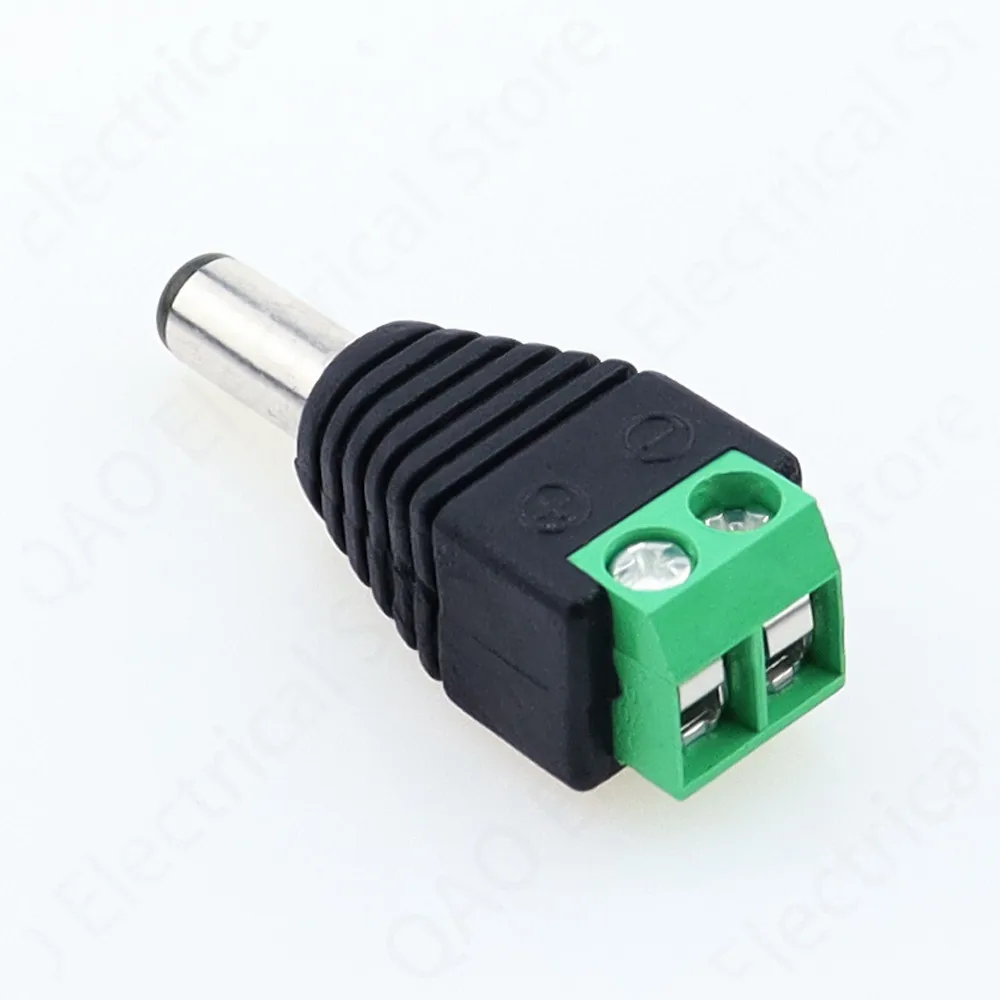 1 sets Male + Female 12V 2.1x5.5MM DC Power Jack Plug Audio AUX free welding socket Connector