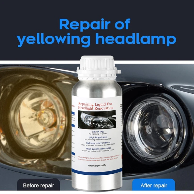 800ML Car Headlight Repair Fluid Headlight Polishing Restoration Chemical Polishing The Headlights