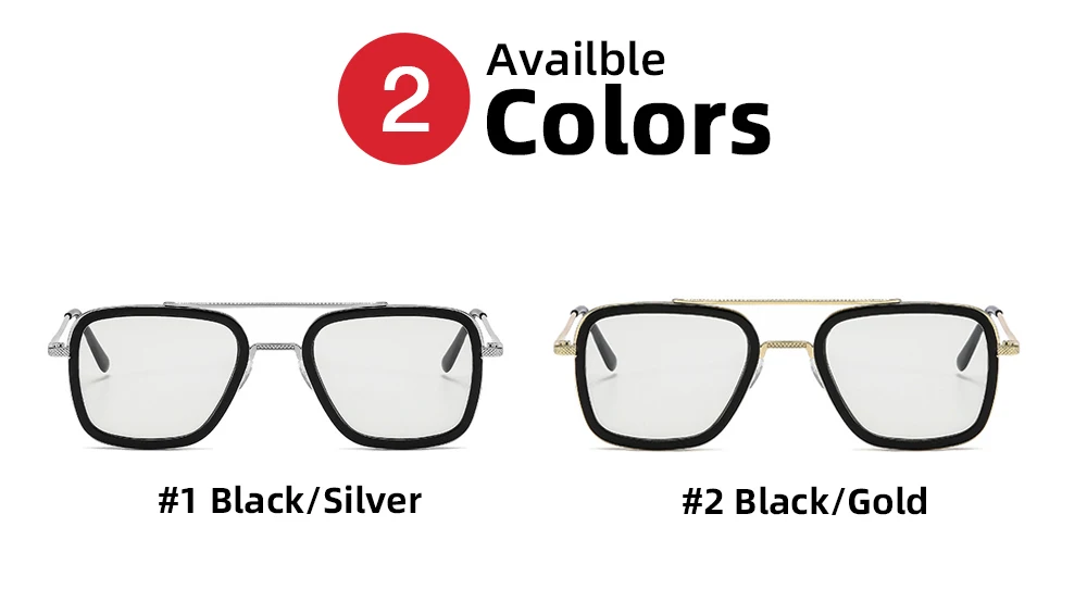 Square Photochromic Glasses Men Anti Blue Light Blocking Eyeglasses Computer Ray Retro Unisex Tony Stark Goggles