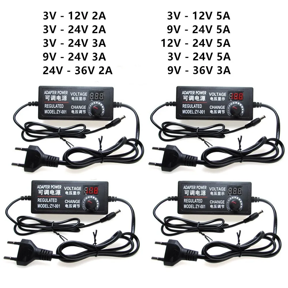 AC DC Power Supply 3V 5V 9V 12V 24V 36V 1A 2A 3A 5A 10A Adjustable Transformers 220V To 12V Power Supply Adapter 5 12 24 V Volt