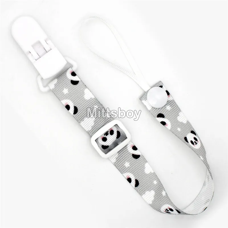Fixed Button Baby Pacifier Clips Chains Ribbon Dummy Soother Holder Chains Anti-drop Buckle Strap for Pacifier Baby Feeding Gift