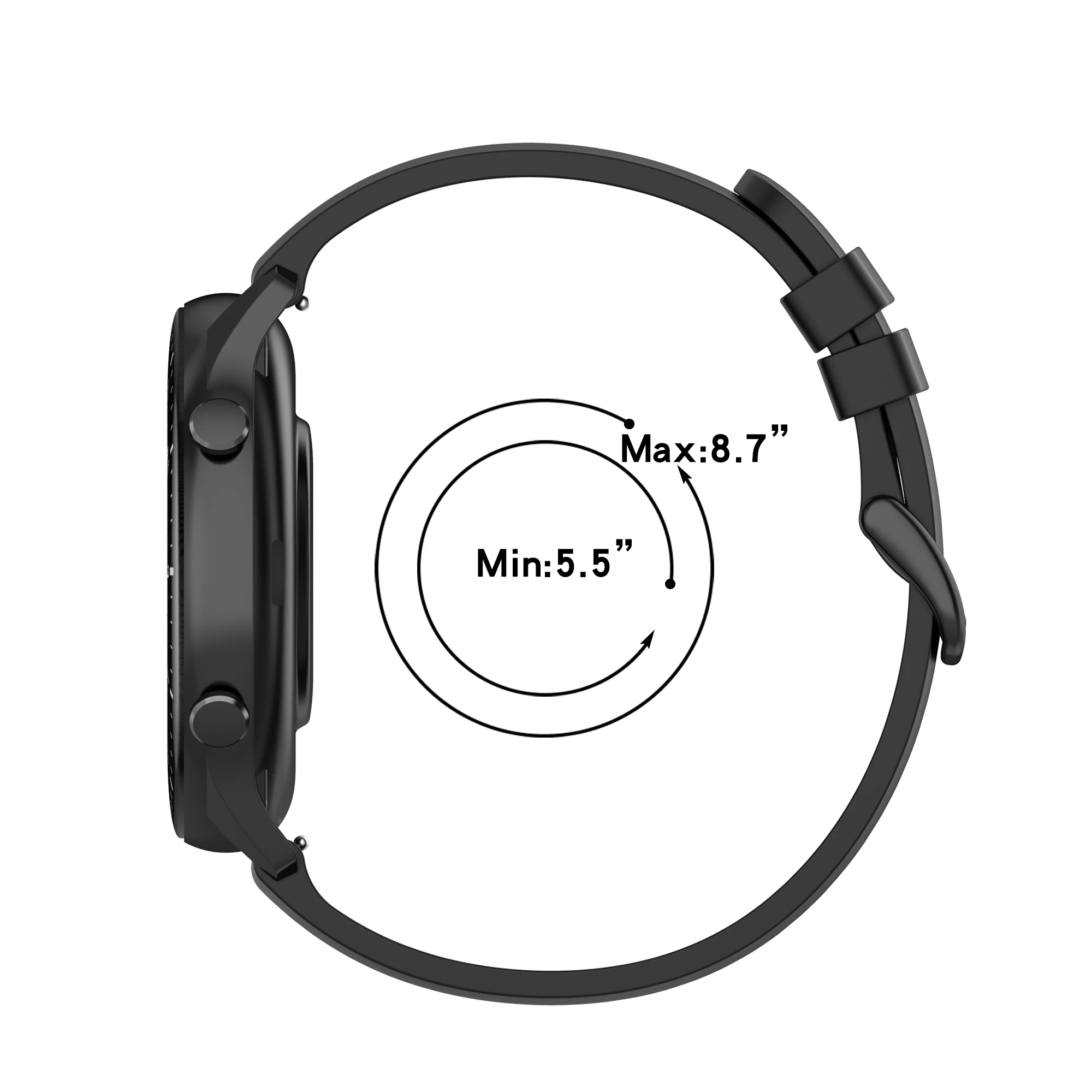 20mm 22mm Watchstrap band For Amazfit Bip U Pro / Bip S Lite /Amazfit Stratos 3 2 2s pace Strap Sport Silicone Smart Wristbands
