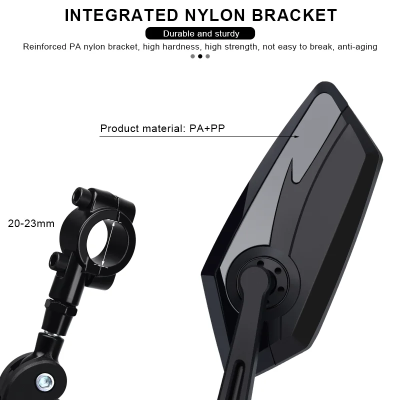 Bicyle Rear View Mirror Two-Color Wide Angle Reflector Clear Wide Range Bike Rearview Mirrors Cycling Flexible Left Right Mirror