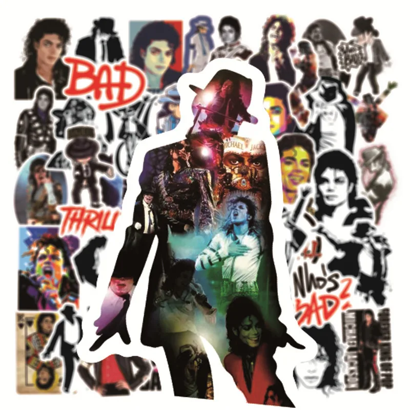 10/30/50PCS Rock Star Singer Michael Jackson Graffiti Stickers Motorcycle Luggage Guitar Skateboard Classic Toy Cool Sticker