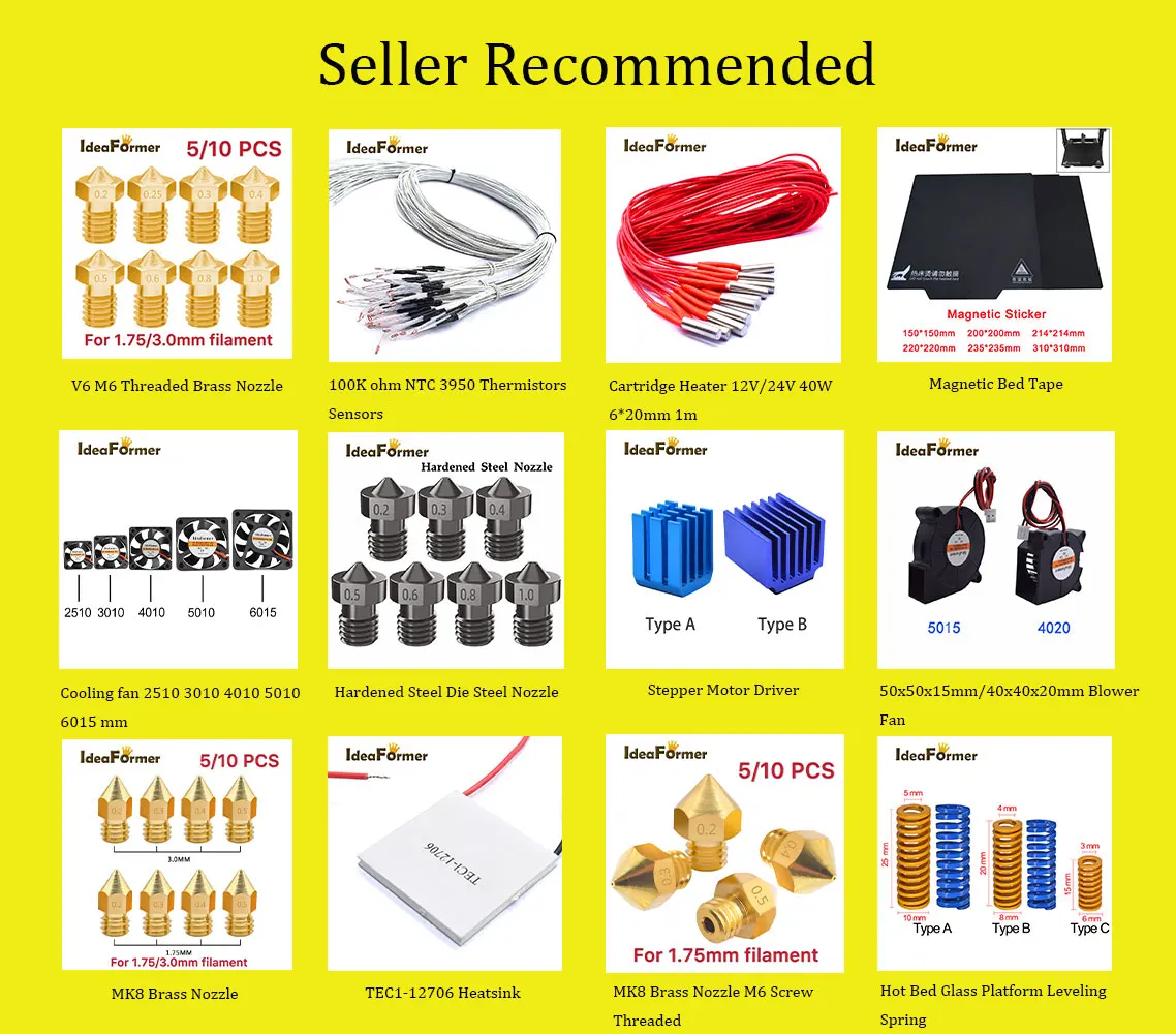 3D Printer Parts 1-3Meter Bowden Extruder PTFE Tube Pipe for V5 V6 J-head Hotend 1.75/3.0mm Filament and CR10 Ender-3 3D Priner