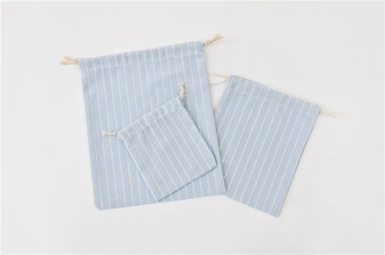 Package Pocket Storage Organizer Bag Cotton Fabric Drawstring Cosmetic Towel Cloth Stroage Bags Toiletry Bag Case
