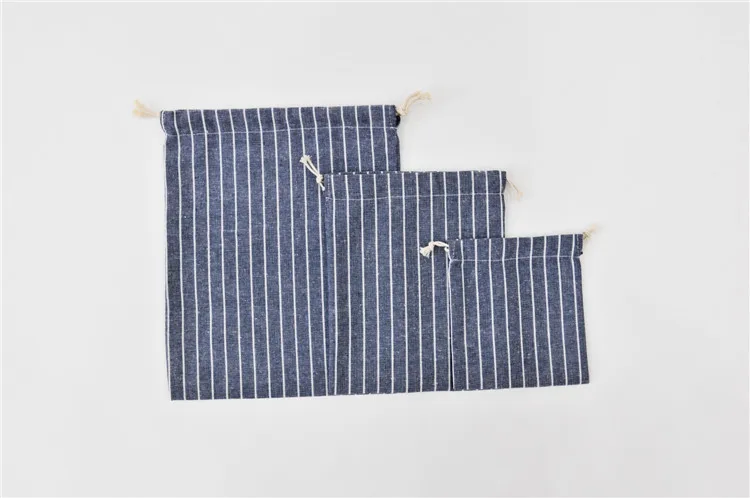 Package Pocket Storage Organizer Bag Cotton Fabric Drawstring Cosmetic Towel Cloth Stroage Bags Toiletry Bag Case