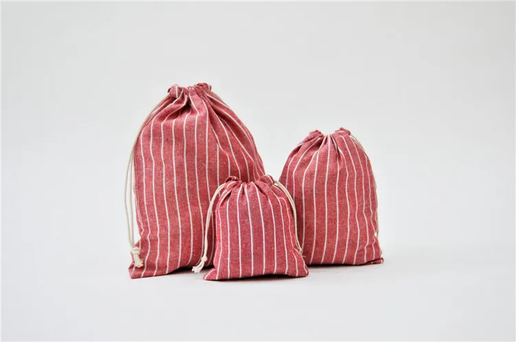 Package Pocket Storage Organizer Bag Cotton Fabric Drawstring Cosmetic Towel Cloth Stroage Bags Toiletry Bag Case