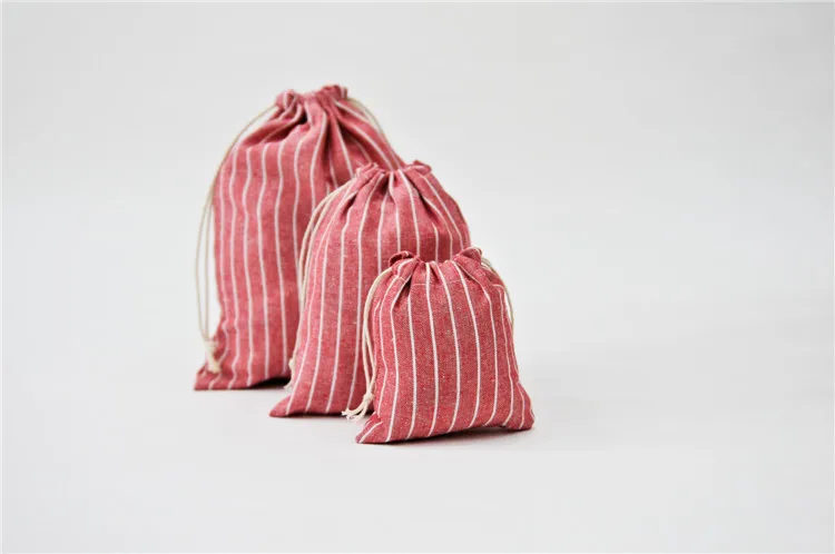 Package Pocket Storage Organizer Bag Cotton Fabric Drawstring Cosmetic Towel Cloth Stroage Bags Toiletry Bag Case