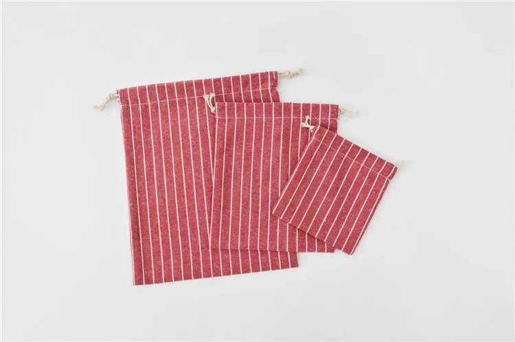 Package Pocket Storage Organizer Bag Cotton Fabric Drawstring Cosmetic Towel Cloth Stroage Bags Toiletry Bag Case