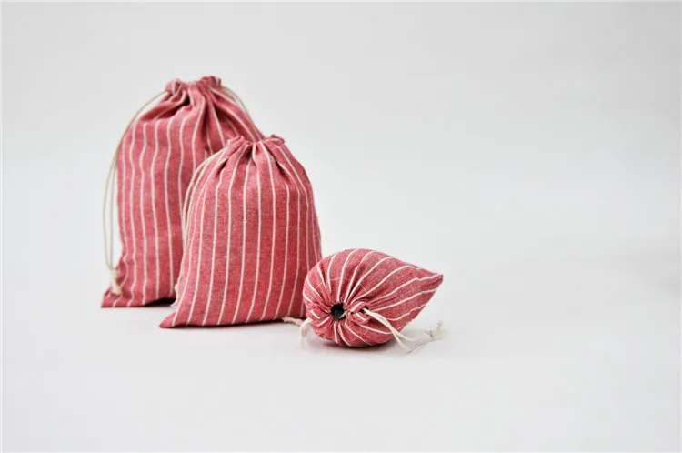 Package Pocket Storage Organizer Bag Cotton Fabric Drawstring Cosmetic Towel Cloth Stroage Bags Toiletry Bag Case