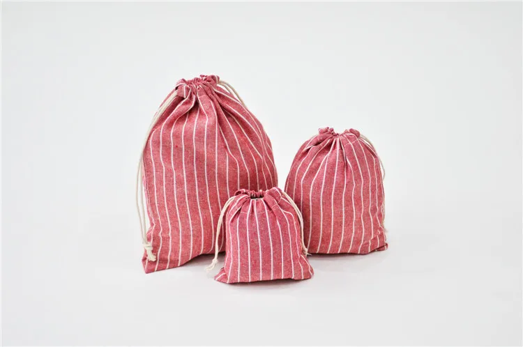 Package Pocket Storage Organizer Bag Cotton Fabric Drawstring Cosmetic Towel Cloth Stroage Bags Toiletry Bag Case