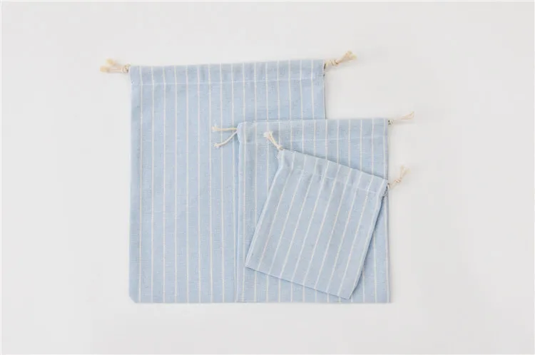 Package Pocket Storage Organizer Bag Cotton Fabric Drawstring Cosmetic Towel Cloth Stroage Bags Toiletry Bag Case