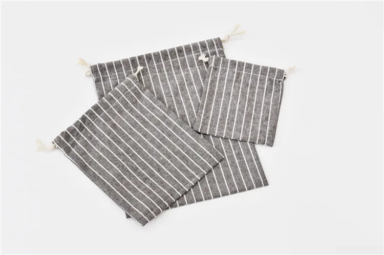 Package Pocket Storage Organizer Bag Cotton Fabric Drawstring Cosmetic Towel Cloth Stroage Bags Toiletry Bag Case