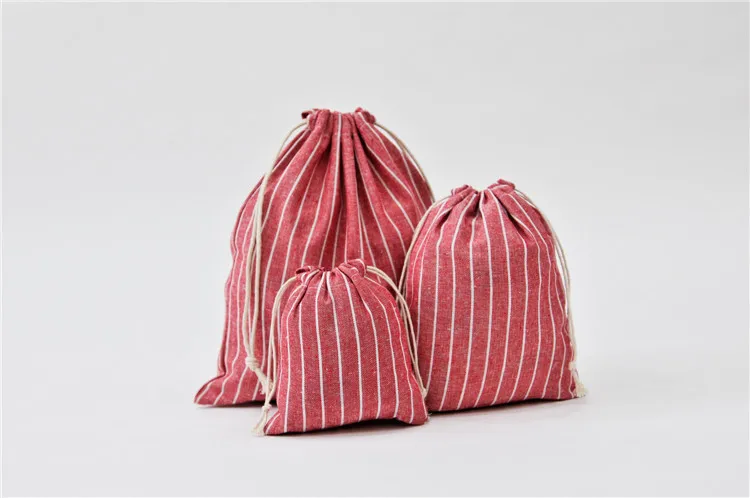 Package Pocket Storage Organizer Bag Cotton Fabric Drawstring Cosmetic Towel Cloth Stroage Bags Toiletry Bag Case