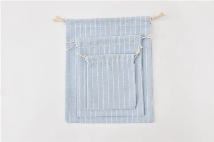 Package Pocket Storage Organizer Bag Cotton Fabric Drawstring Cosmetic Towel Cloth Stroage Bags Toiletry Bag Case