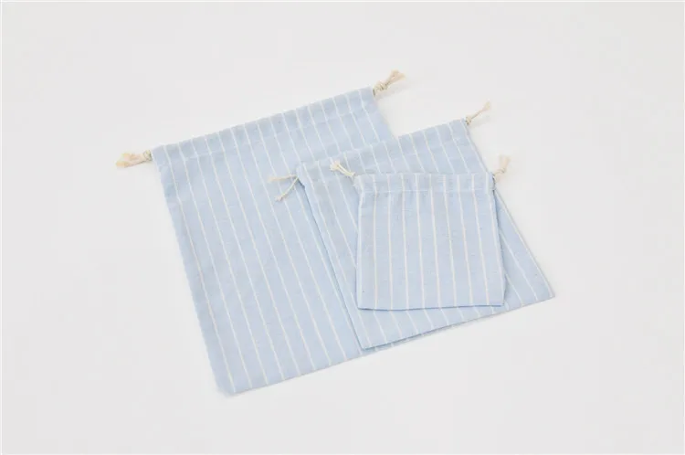Package Pocket Storage Organizer Bag Cotton Fabric Drawstring Cosmetic Towel Cloth Stroage Bags Toiletry Bag Case