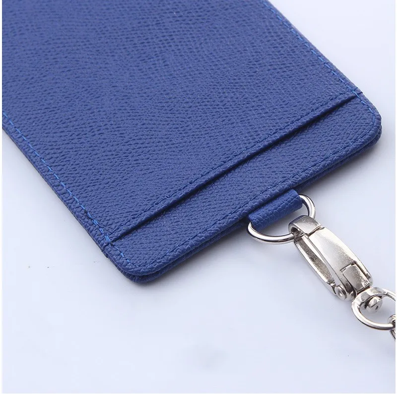 Retractable Lanyard Card Holder PU Badges Set Stationery ID Card Holder with Lanyard Badge Holder Business Name Tag Accessories