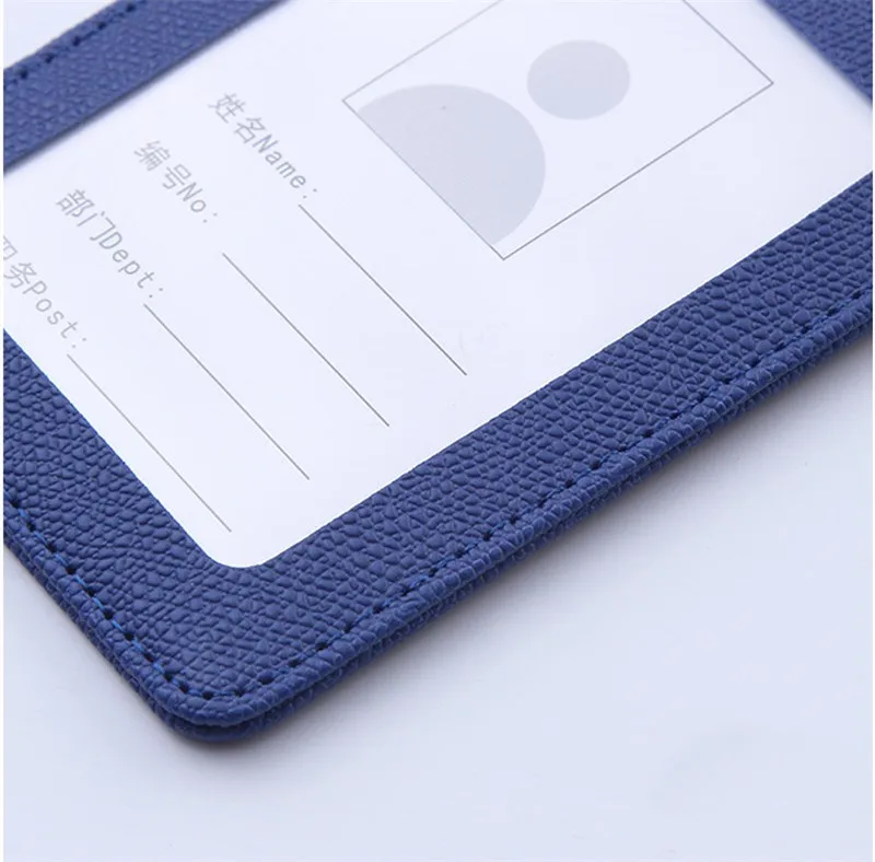 Retractable Lanyard Card Holder PU Badges Set Stationery ID Card Holder with Lanyard Badge Holder Business Name Tag Accessories
