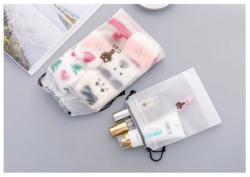 Drawstring Swimming Bags Transparent Beach Storage Bag Waterproof Dry Clothes Family Outdoor Travel Portable Accessories