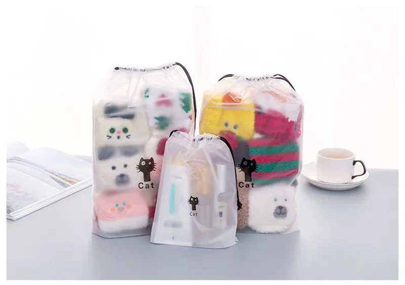 Drawstring Swimming Bags Transparent Beach Storage Bag Waterproof Dry Clothes Family Outdoor Travel Portable Accessories
