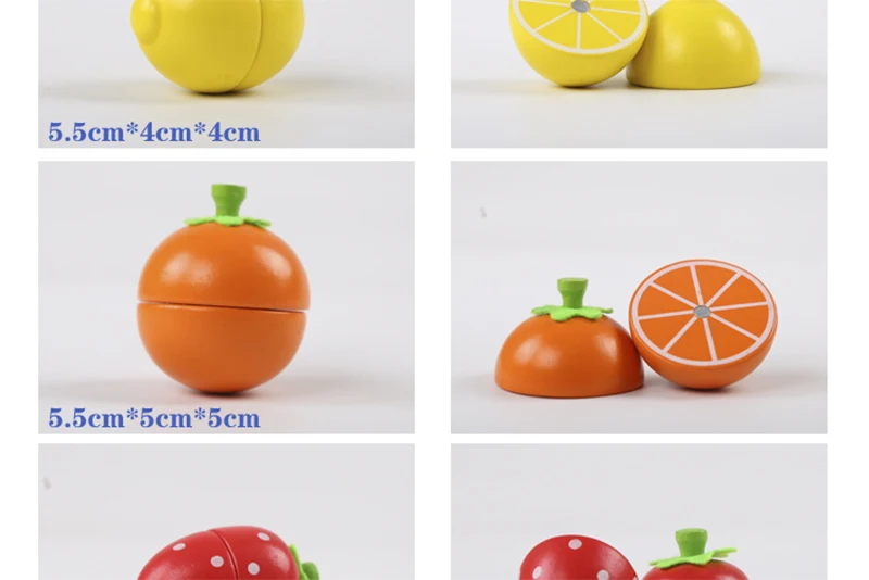 Simulation Kitchen Pretend Toy Wooden Classic Game Montessori Educational Toy For Children Kids Gift Cutting Fruit Vegetable Set
