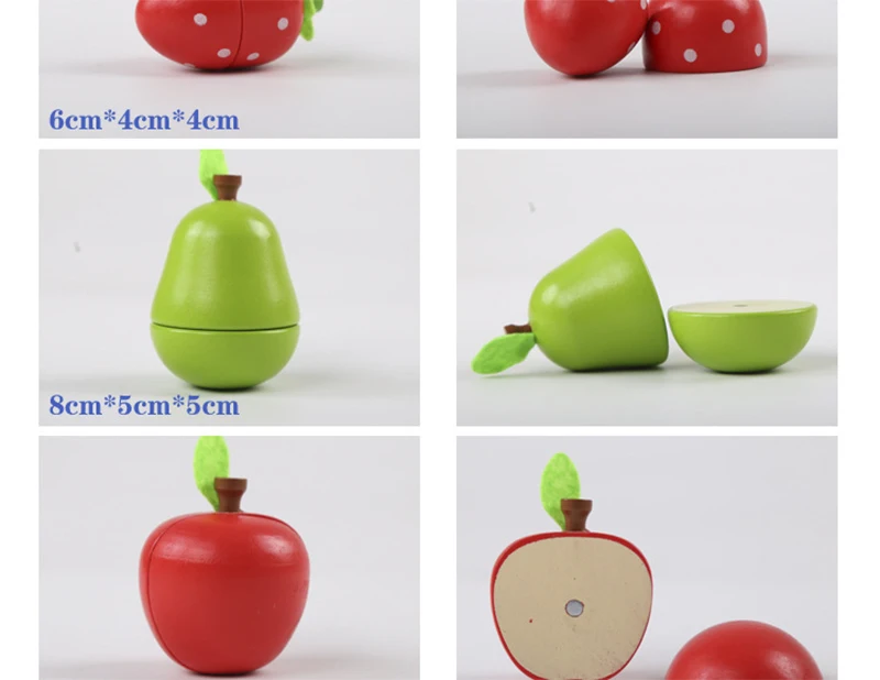 Simulation Kitchen Pretend Toy Wooden Classic Game Montessori Educational Toy For Children Kids Gift Cutting Fruit Vegetable Set