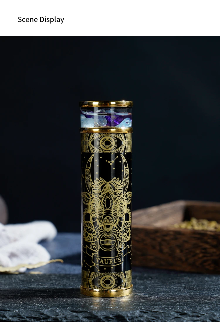 MORLENS 12 Constellation Kaleidoscope With Crystals and Healing Stones  Handmade Customized Birthday Gift Toy For Man Woman