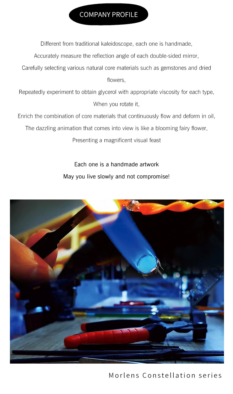 MORLENS 12 Constellation Kaleidoscope With Crystals and Healing Stones  Handmade Customized Birthday Gift Toy For Man Woman