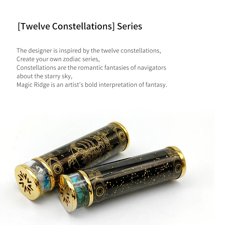 MORLENS 12 Constellation Kaleidoscope With Crystals and Healing Stones  Handmade Customized Birthday Gift Toy For Man Woman