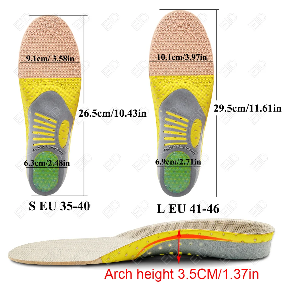 Premium Orthotic Gel Insoles Orthopedic Flat Foot Health Sole Pad For Shoes Insert Arch Support Pad For Plantar fasciitis Unisex