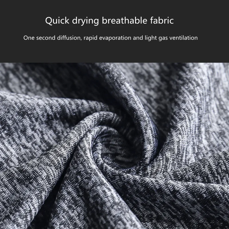 Solid Color Polyester T Shirts Men Clothing Gym Clothing Slim Fit Athletic Wear Camiseta Casual T-Shirt Running Ftness Tops Tees