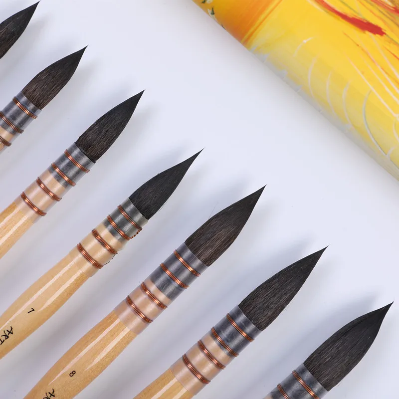 ArtSecret Stationery 20RQ Pure Squirrel Hair Paint Artistic Art Supplies Brushes For Watercolor Drawing