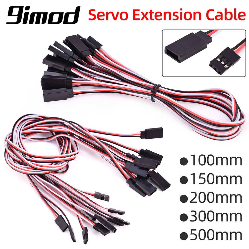 100mm 150mm 200mm 300mm 500mm Servo Extension Cable Servo Wire For RC Futaba JR Male to Female Servo Wire Connector