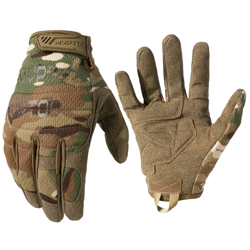 Outdoor Tactical Gloves Training Combat Sport Hiking Climbing Shooting Hunting Riding Cycling Full Finger Anti-Skid Mittens
