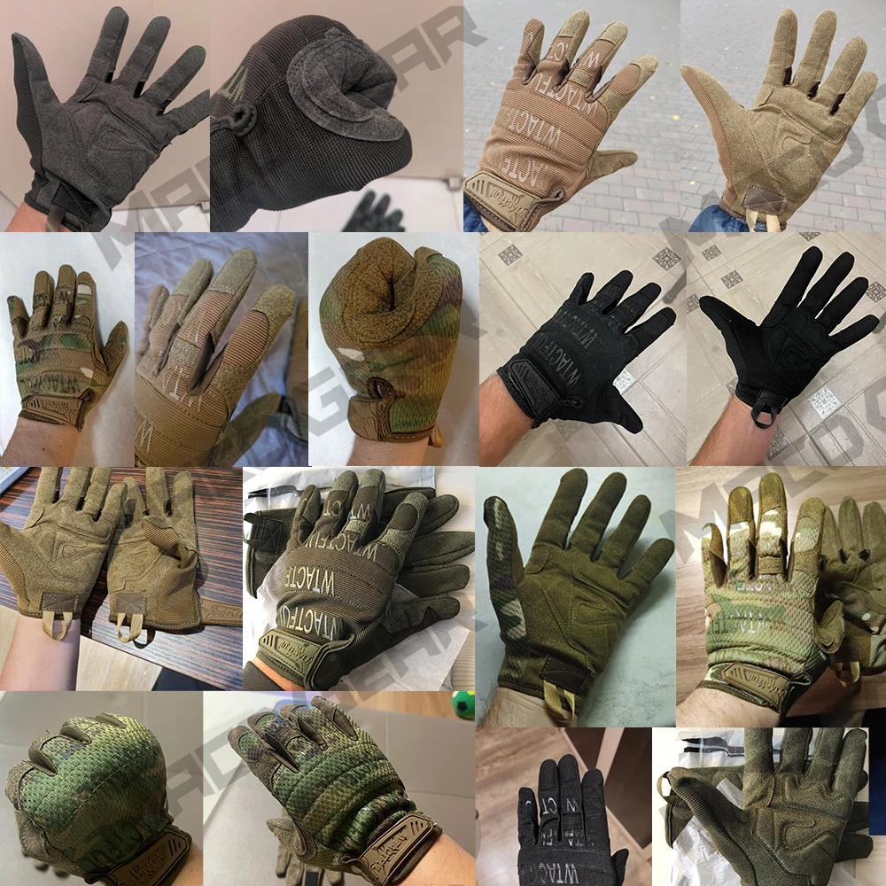 Outdoor Tactical Gloves Training Combat Sport Hiking Climbing Shooting Hunting Riding Cycling Full Finger Anti-Skid Mittens