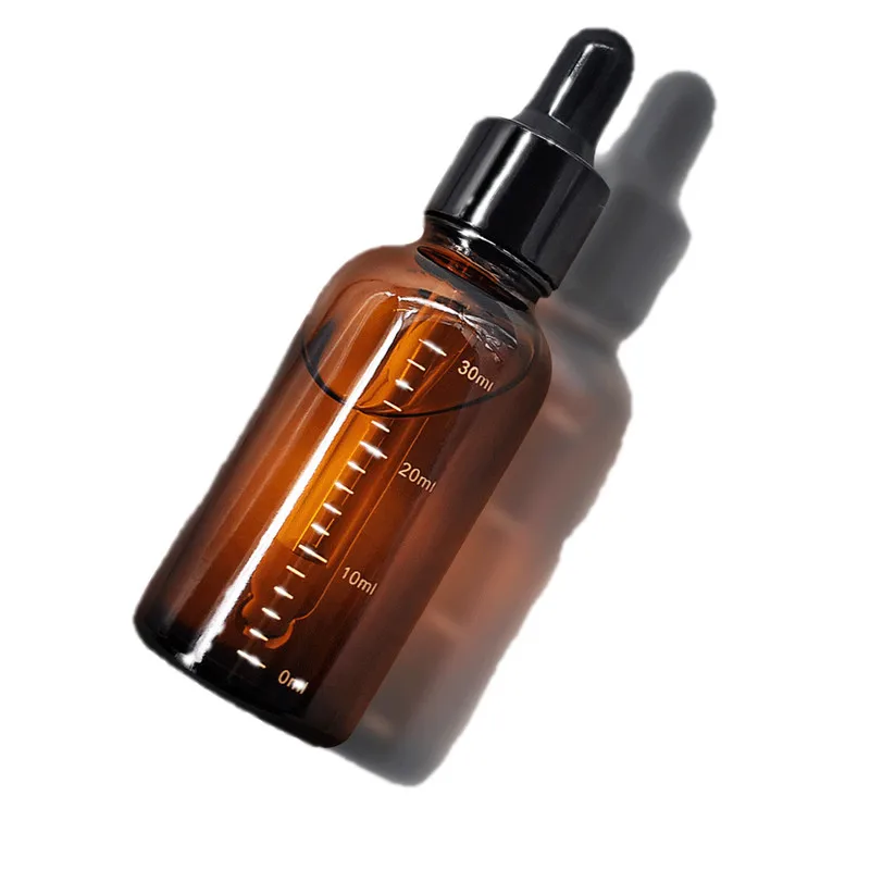 Dropper Bottles with Scale 5ml-100ml Reagent Eye Drop Amber Glass Aromatherapy Liquid Pipette Bottle Refillable Bottles Travel