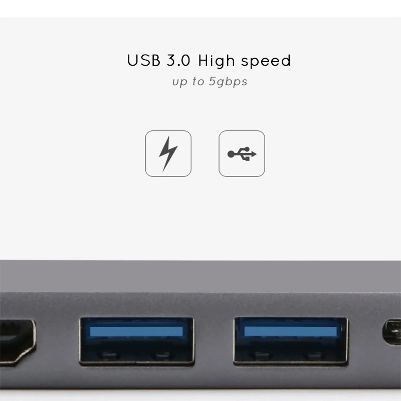 USB-C to RJ45 HDTV 4K USB 3.0 Type C 5 Port Hub Gigabit Ethernet 100/1000M Lan for Macbook Pro Air Thunderbolt 3 USB-C Charger