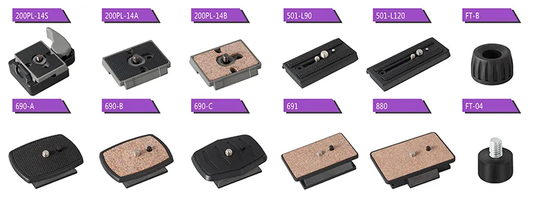 BEXIN Quick Release Plate Camera Plate Tripod Head Plate Adapter With 1/4 Screw For Yunteng Velbon 690 590 600 Camera Tripod