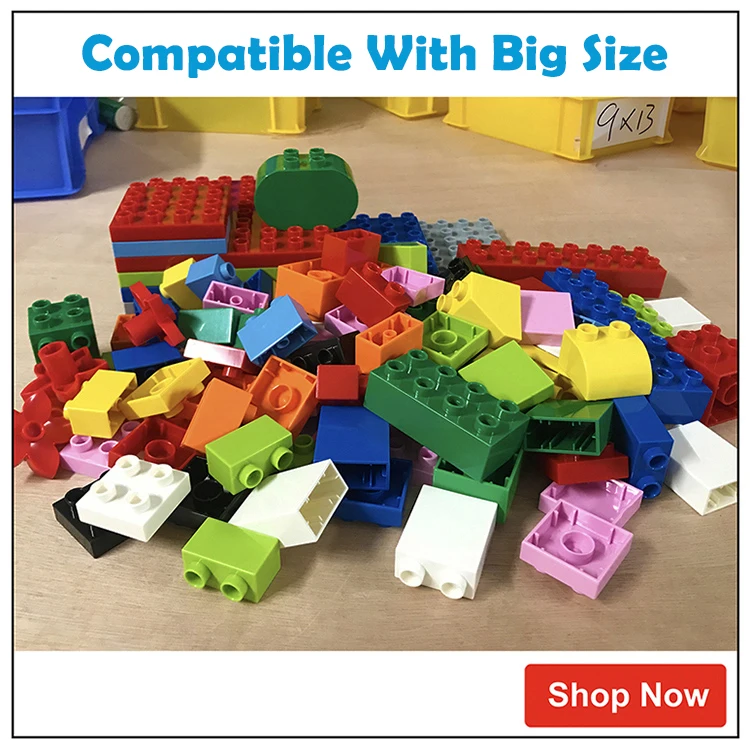 20pcs DIY Building Blocks Thick 2x8 Dots Educational Creative Toys for Children Figures Plastic Bricks Size Compatible With 3007