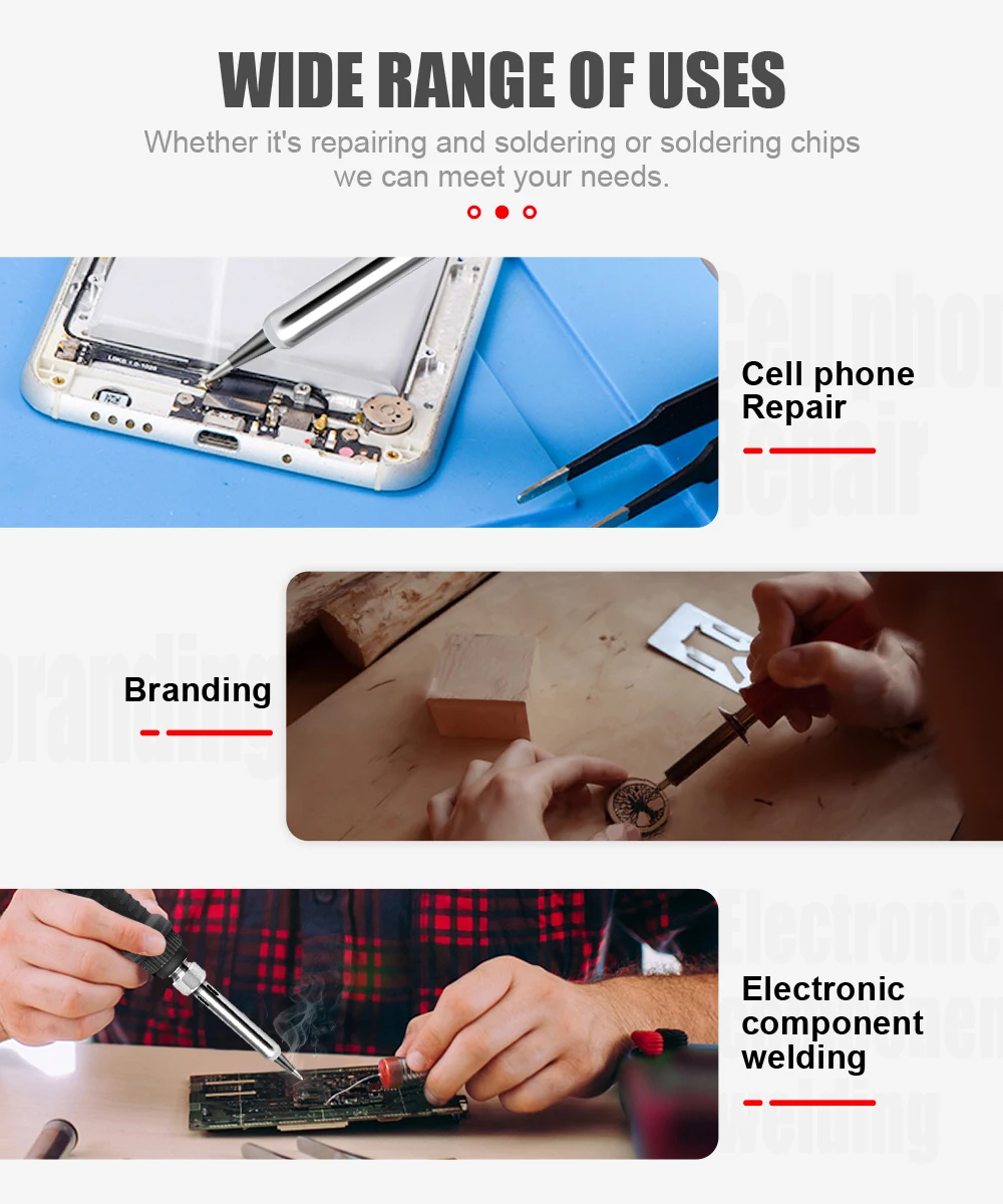 JCD 80W Electric Soldering Iron LCD Digital Display Adjustable Temperature Soldering Iron Tips 220V Welding Repair Tools 908S