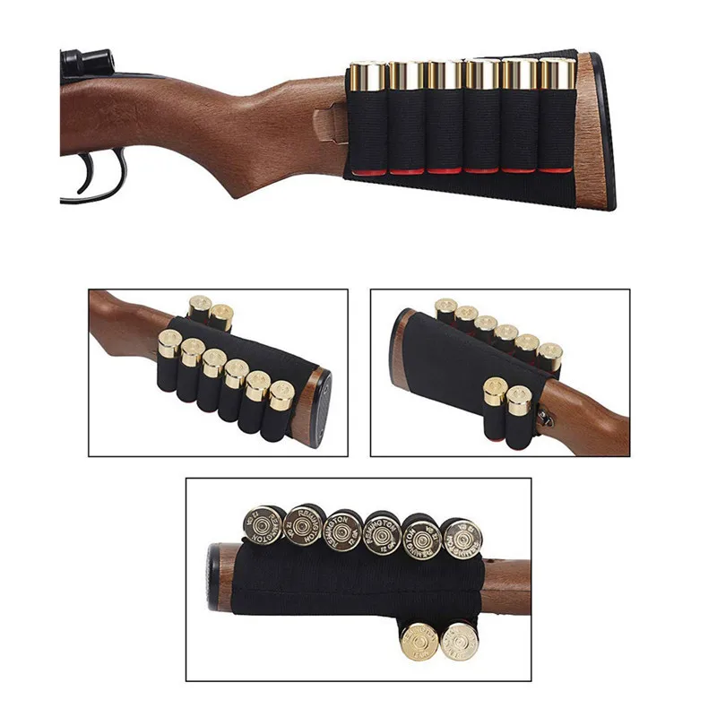 Tactical Hunting Hook Loop 6 Rounds Shell Holder Shotshell Insert Card Strip With Adhesive Back For 12 Gauge