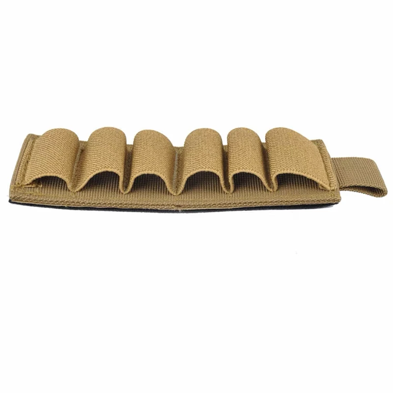 Tactical Hunting Hook Loop 6 Rounds Shell Holder Shotshell Insert Card Strip With Adhesive Back For 12 Gauge