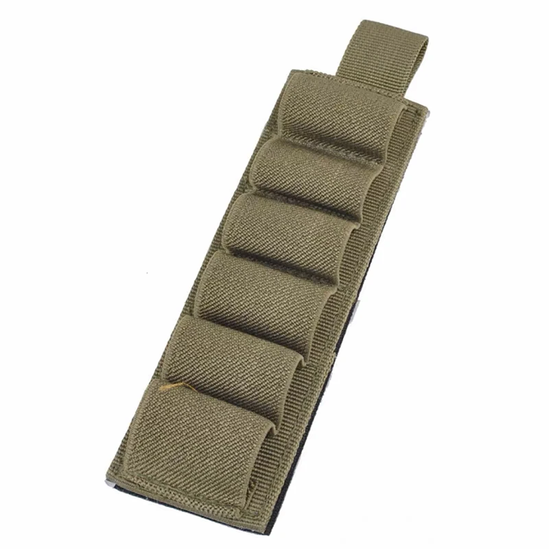Tactical Hunting Hook Loop 6 Rounds Shell Holder Shotshell Insert Card Strip With Adhesive Back For 12 Gauge