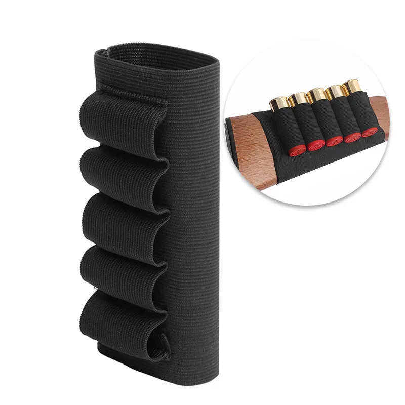 Tactical Hunting Hook Loop 6 Rounds Shell Holder Shotshell Insert Card Strip With Adhesive Back For 12 Gauge